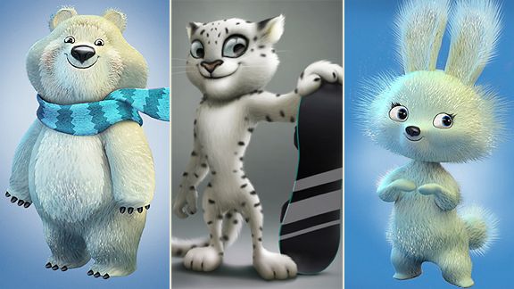 Mascots for the Sochi Winter Olympics, apparently.